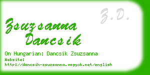 zsuzsanna dancsik business card